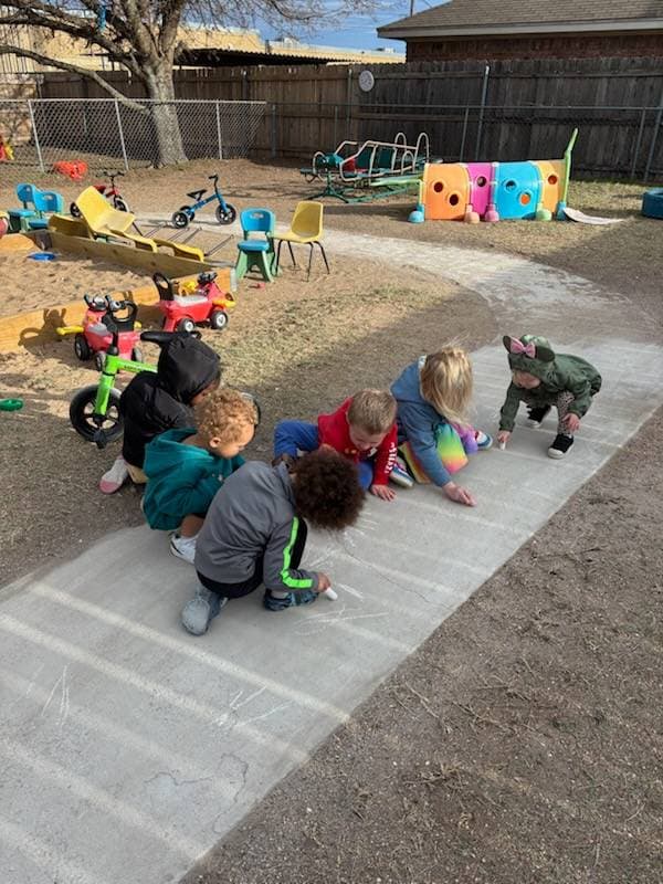 Chalk art on the playground