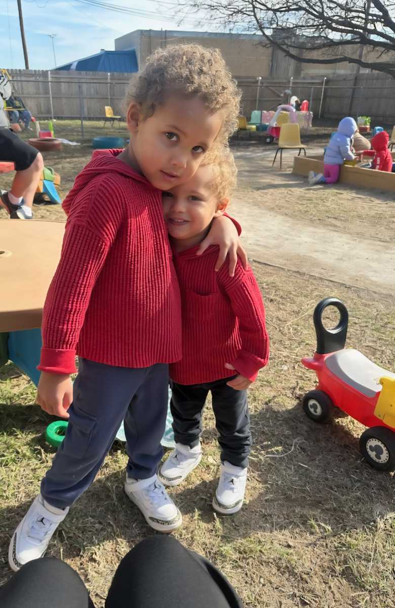 Best friends on the playground